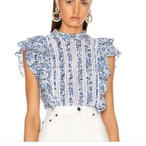 Veronica Beard Floral Blouse Size 2